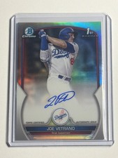 2023 1st Bowman Chrome Joe Vetrano Refractor Auto Rookie SP #D /499 Dodgers