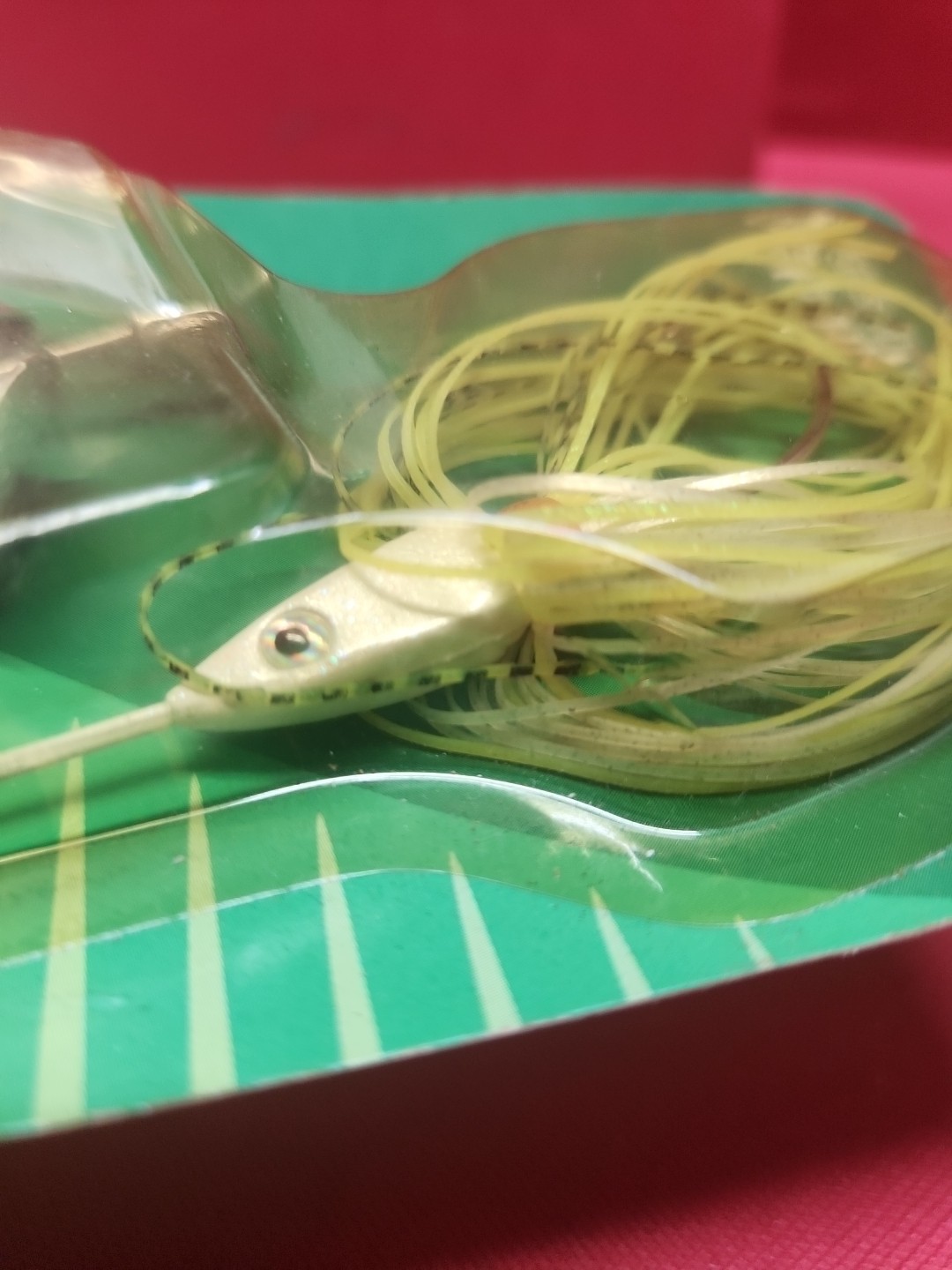 Vintage Strike King 3/16 oz FLW Buzzbait White / Yellow Sparkle In Orignal Pack! - Image 6