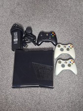 Microsoft Xbox 360 Slim 250GB Black Console With Controllers