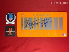 Christopher Lloyd signed Back to the Future California license plate Beckett COA