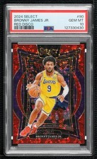 2024-25 Select Concourse Red Disco Prizm 42/49 Bronny James Jr PSA 10 GEM MT 8d9
