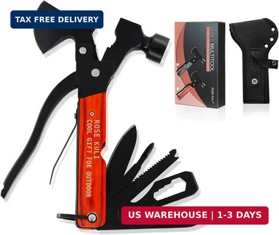 Camping Multitool Axe Hammer, 18 in 1 Multitool Hatchet Multitool Camping Tools 