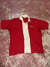 Vintage 60s King Louie Holiday Bowling Shirt Medium USA Don Red Rare Button Up