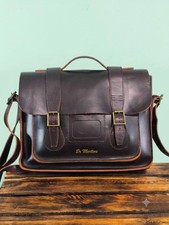 Dr Martens The Original 15' Borsa a tracolla in pelle marrone Brando Messenger Vintage (114)