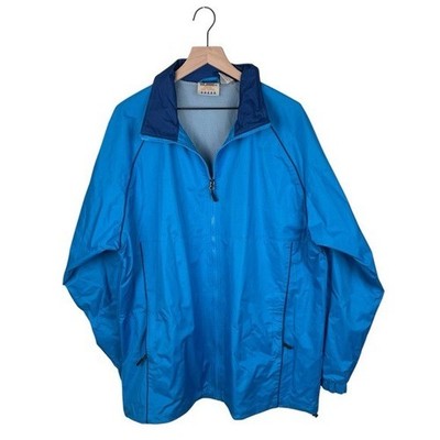10,000 Feet Above Sea Level Men's Blue Zip Up Wind Rain Jacket Size XL Outdoor