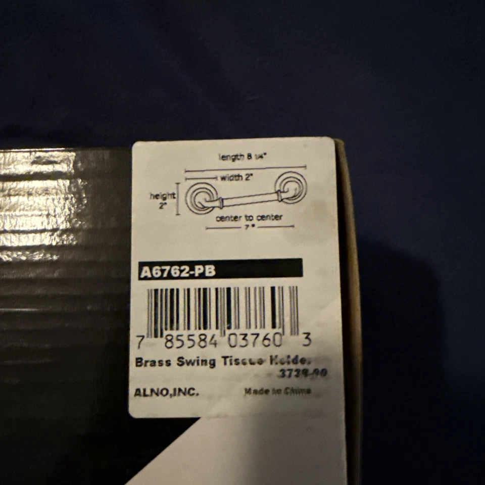 Creations By Alno Brass Swing Tissue Holder A6762-PB - Image 2 of 4