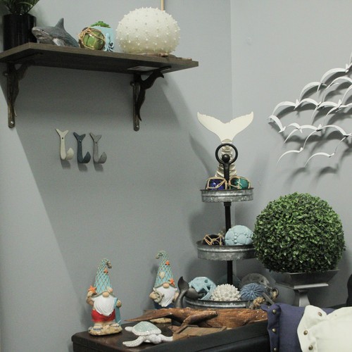 Juego de 3 ganchos de pared volteadores para peces - 4" - azul, gris, blanco - decoración costera - Imagen 7 de 9