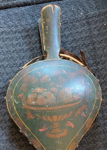 Antique American Federal 1820-1830s Stencilled Turtle Top Bellows Folk Art AS-IS - Picture 4 of 9