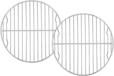 TeamFar Round Cooling Rack Set of 2, 9 Inch Baking Steaming 9, Silver 