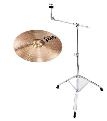 PAISTE 16'' PST 5 MEDIUM CRASH BECKEN SCHLAGZEUG DRUMS BECKEN STATIV STÄNDER SET