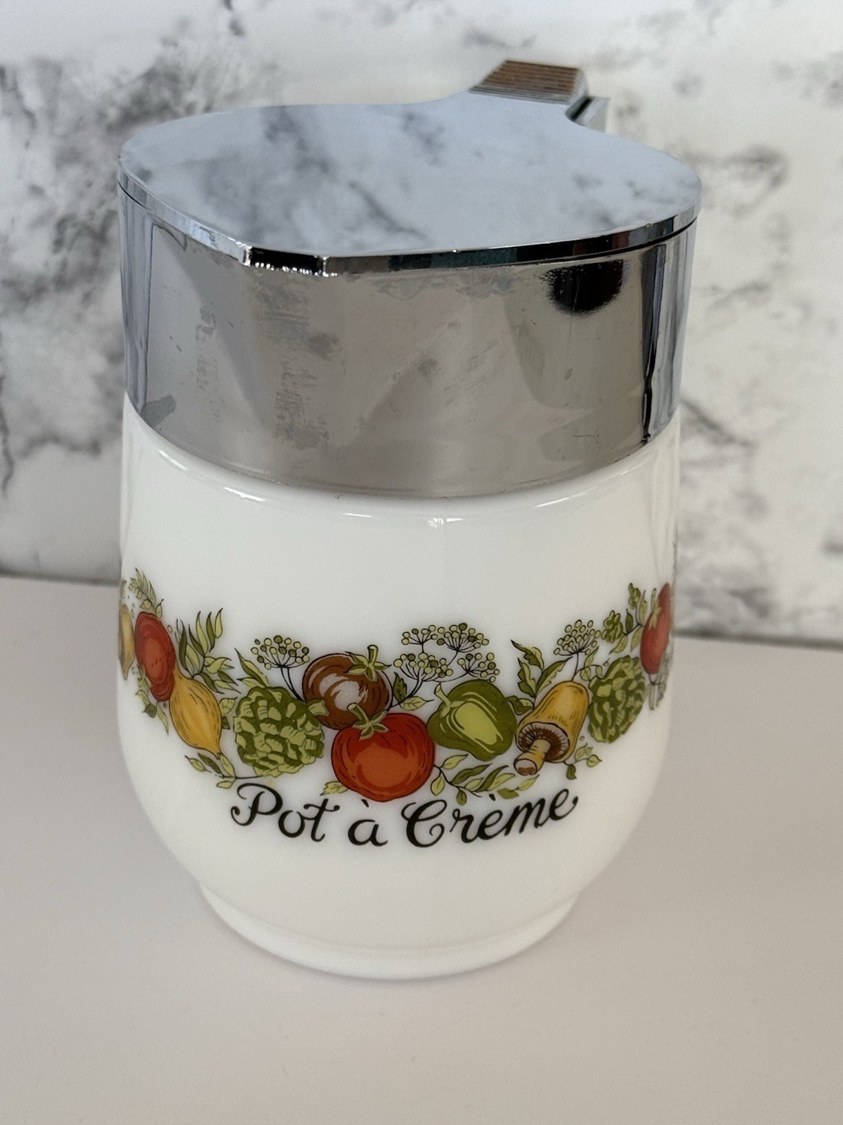 Vintage Corning Ware Gemco Spice of Life Creamer Pitcher Pot A Creme USA