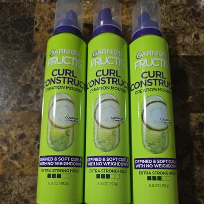 3 Garnier Fructis Style Curl Construct Creation Mousse, 6.8 oz (CO59)
