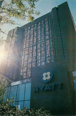 Postcard Sunrise at Chicago Hyatt Regency in Chicago Illinois
