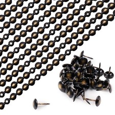 Antrader Upholstery Tacks Strips,Decorative Nail Strips 11mm/0.43inch, Bronze