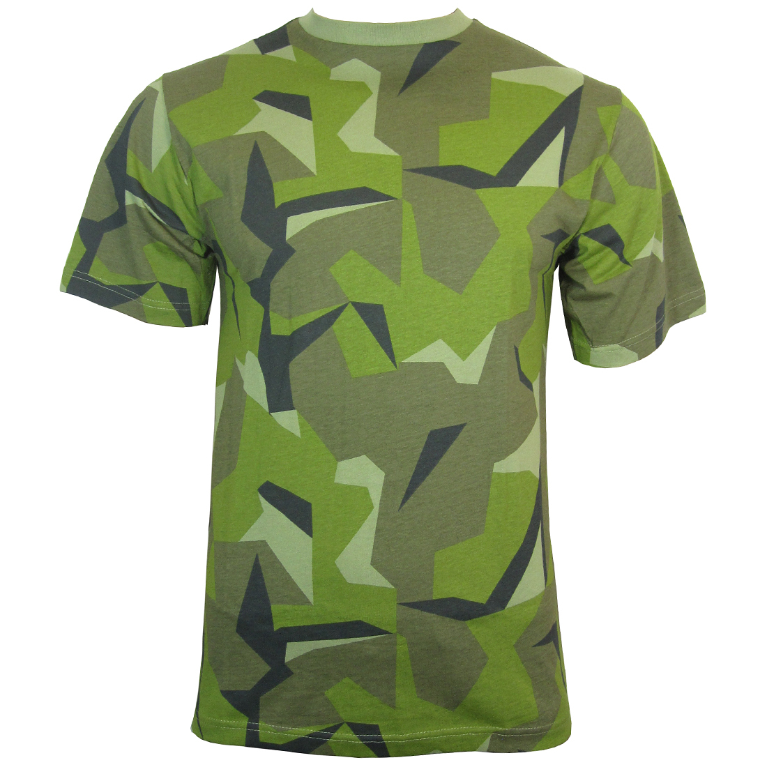 Sueco Camuflaje Camiseta - 100% Algodan Ejercito Militar Parte Superior Nuevo