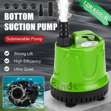 650 GPH 110V Fish Tank Water Pump Aquarium Submersible Hydroponics Pond Fountain