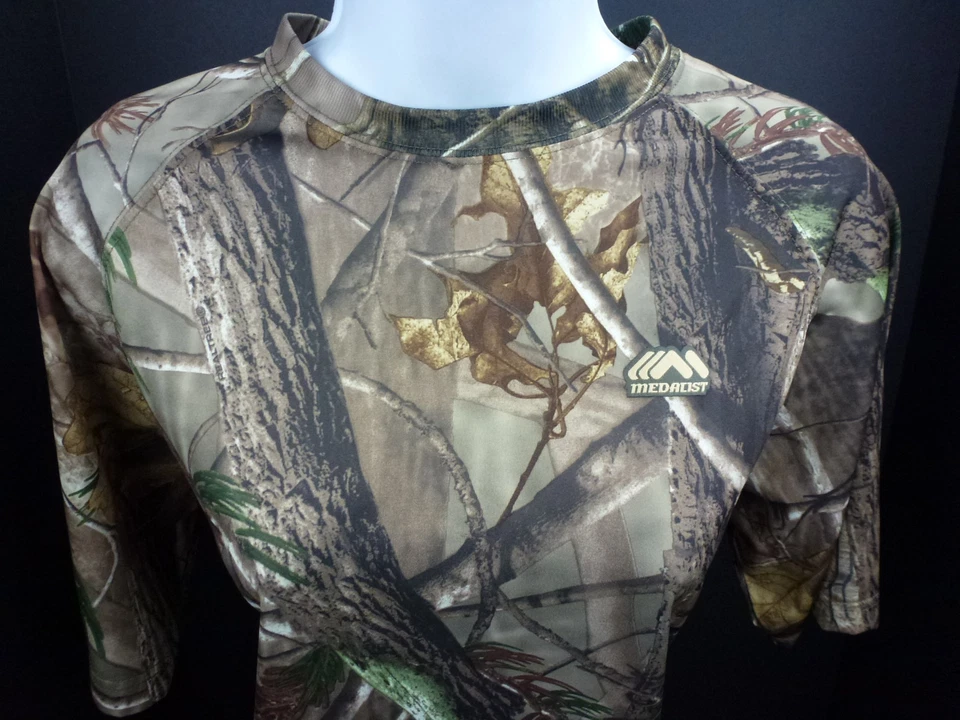 Большой камуфляжный пуловер Medalist из натурального дерева эластичная базовая рубашка быстрая сушка женский L - Изображение 3 из 4