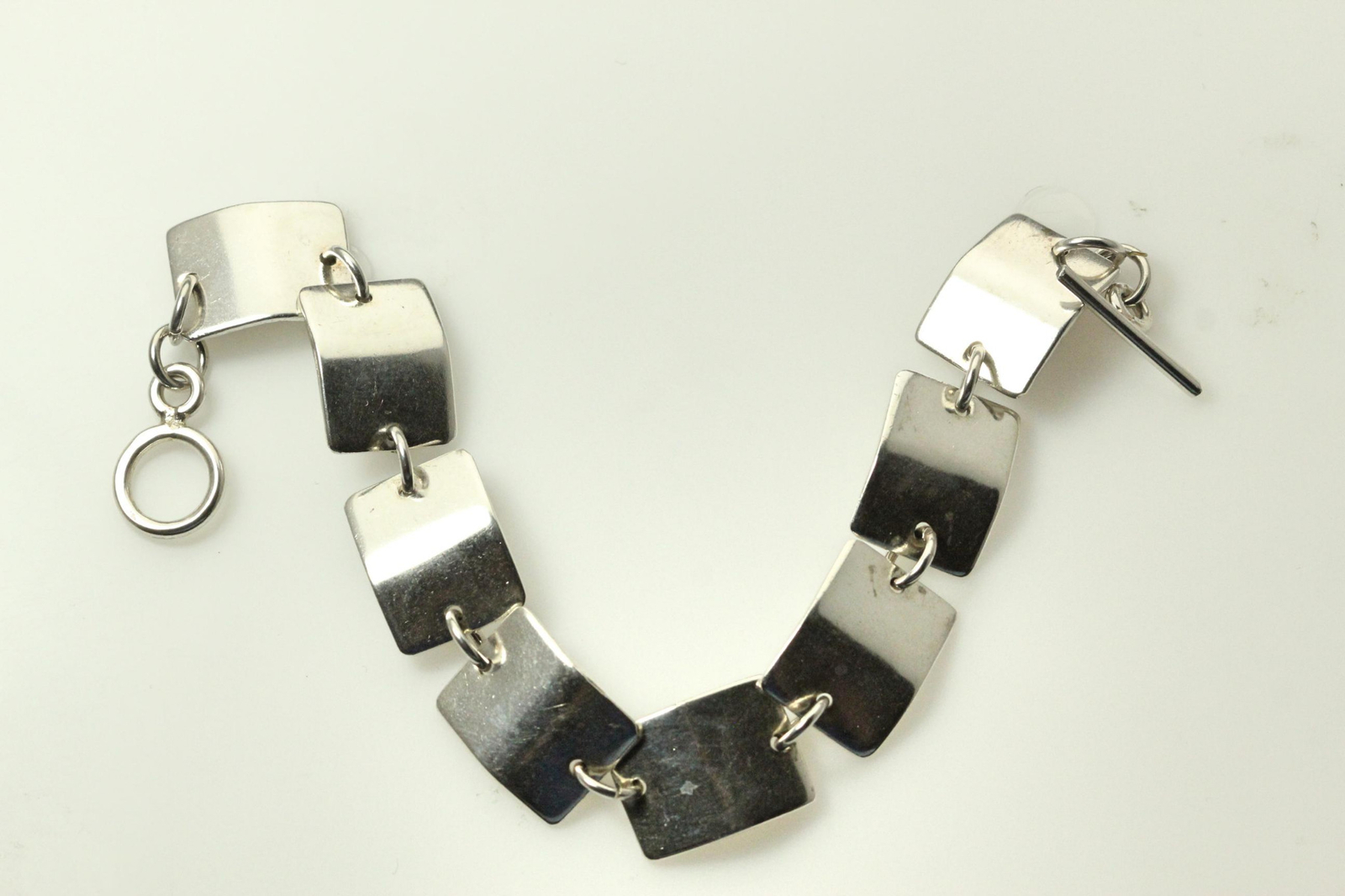 925 Sterling Silver 8" Rectangular Link Bracelet … - image 13