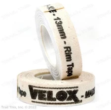 Two (2) Rolls Velox 13mm Cloth Adhesive Road Bicycle Rim Strip Wheel Tape