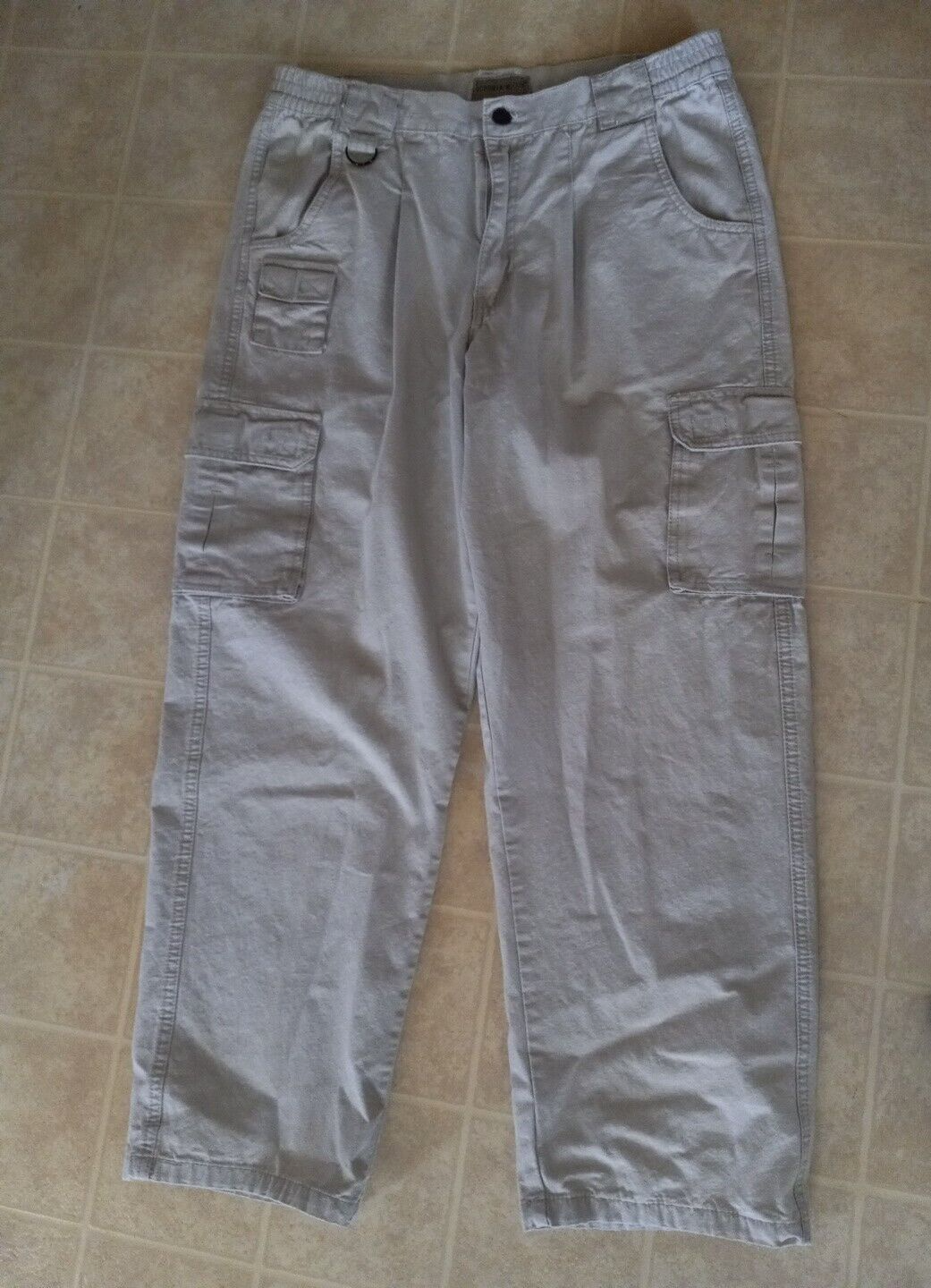 VTG Scandia Woods Cargo Pants Tactical Size 34M X 29 Tan Cotton Mens