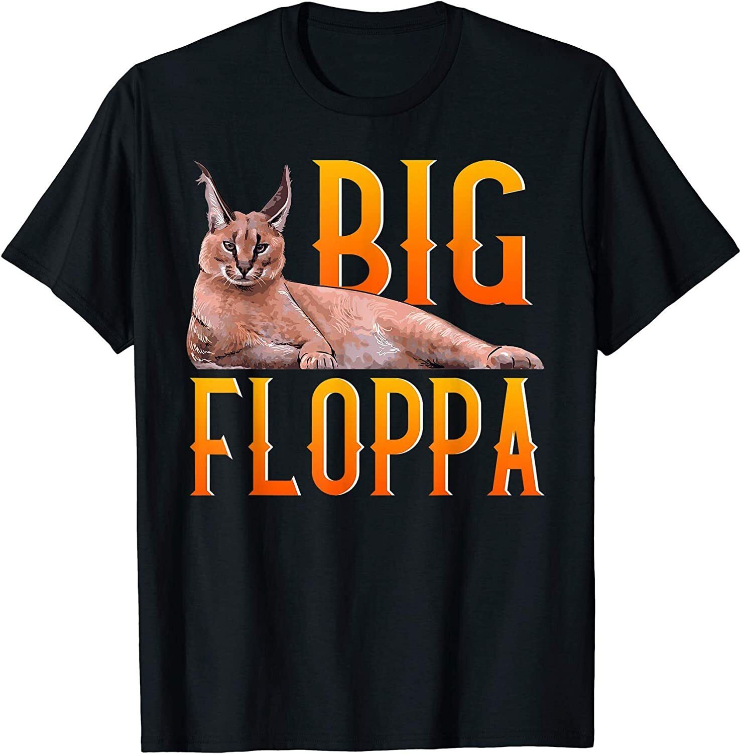 Camiseta Big Floppa Cat Caracal Meme Seu Purr Kitten Meow