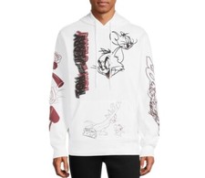 Tom  Jerry Graphic Hoodie Cartoon - 2XL White