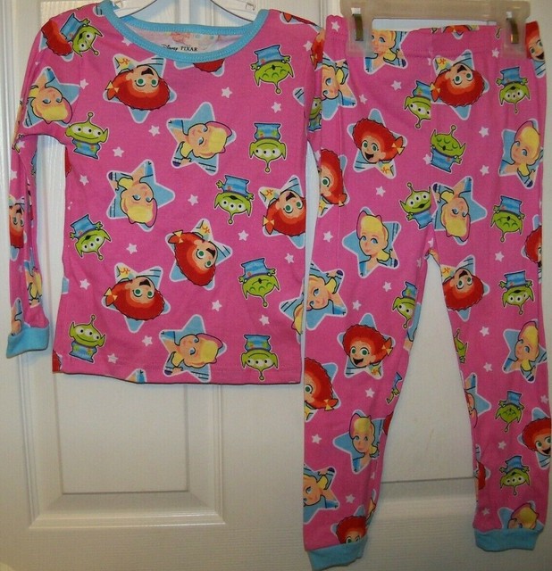 Toy Story Jessie Bo Peep Alien Pink 2 Piece Long Pajama PJ Toddler