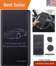 Sleek Car Registration  Insurance Holder - Durable  Stylish Document Organizer