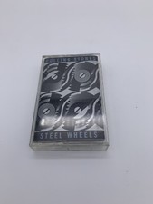 THE ROLLING STONES STEEL WHEELS CASSETTE TAPE OG 1989 ROCK BLUES RARE VINTAGE