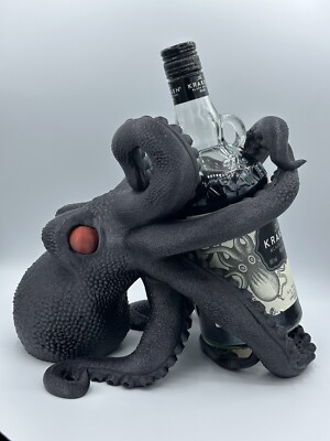 Kraken Rum Bottle Holder 700ml Mythical Collection Diamond Black With Red Eyes