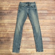 G Star Raw Women's Size 26 3301 Contour High Skinny Jeans High Rise Light Wash