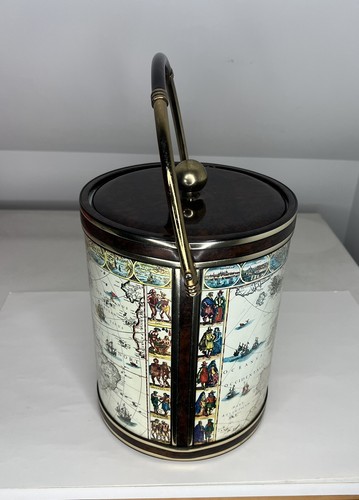 Vintage SHELTON WARE Ice Bucket Old World Map 1980s Made In USA 5 Quart - Picture 6 of 13