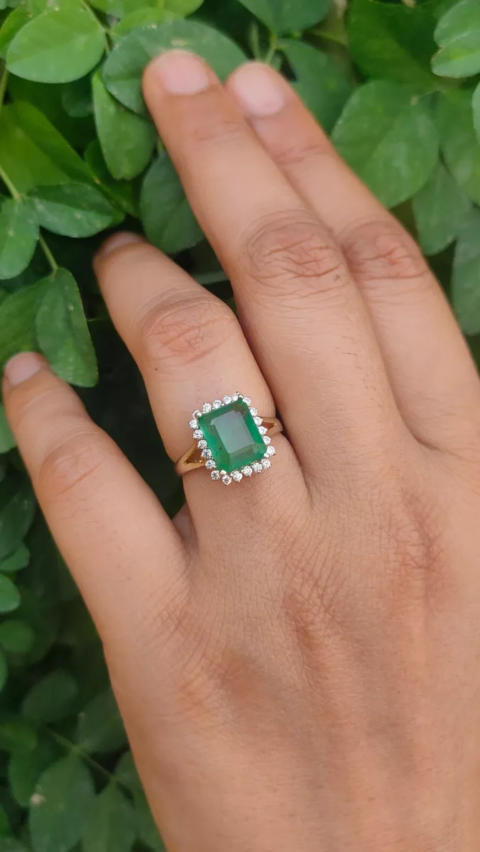 Natural emerald engagement rings clearance