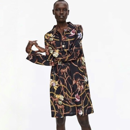 zara horse print dress