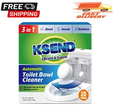 Toilet Bowl Cleaner Tablets 20 PCS - Automatic Toilet Bowl Cleaners with Bleach,