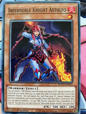 Yugioh Infernoble Knight Astolfo ROTD-EN012 Common NM x3 Play Set 