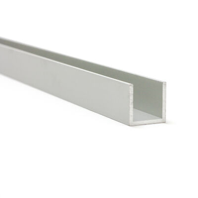 Aluminium U-Profile ELOXIERT 1 m U-Schiene Aluprofil Alu U Profil C-Profil C