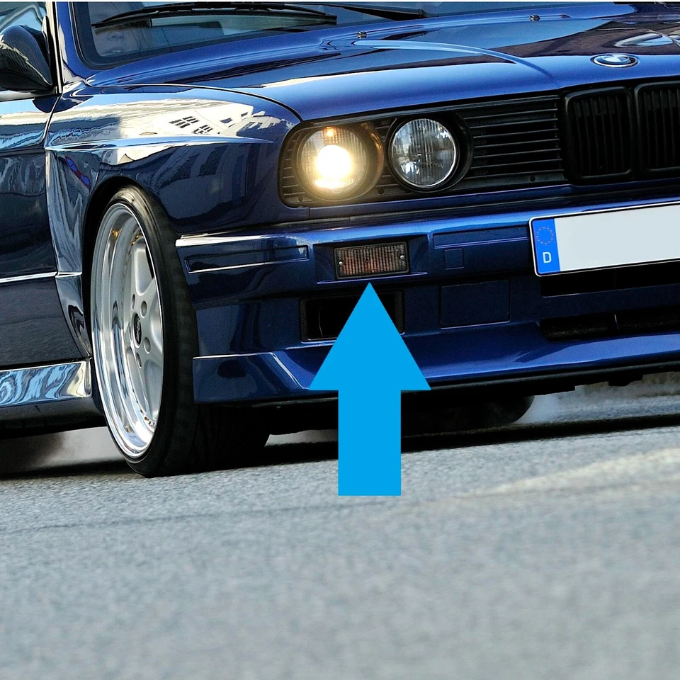 1990 BMW E30 M3 Genuine Smoke Turn Signal Turn Indicator Blinker Lens Set - Image 3 of 4