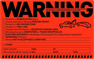 Easykart Labels 50 Parking Violation Stickers Notice Parking Violation Stickers 