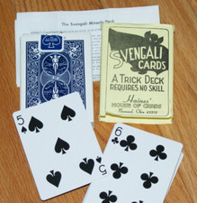 SVENGALI deck BLUE Bicycle, HAINES, 1980's -- collectible deck wrapper TMGS