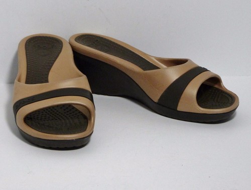 Crocs Sassari Band Bronze Brown Wedge 