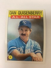 1986 Topps AL All Stars Dan Quisenberry Kansas City Royals
