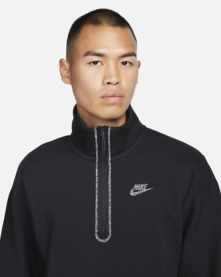 NEW Size S Nike Sportswear Tech Fleece 1/2 Zip Sweatshirt Black