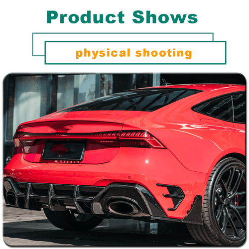 Aletas traseras de carbono Flaps Splitter Canards se adapta a Audi RS7 Sportback 2019-22 - Imagen 3 de 11