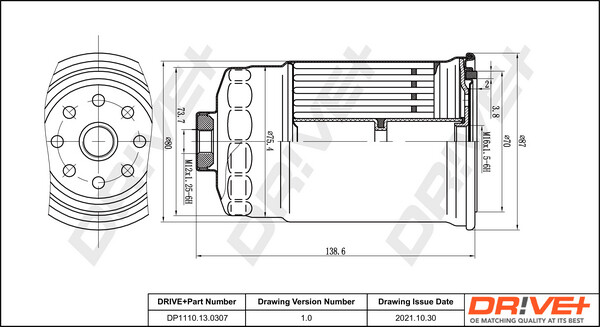 Dr!Ve+ DP1110.13.0307 Kraftstofffilter In-Line FüR Hyundai Kia-image