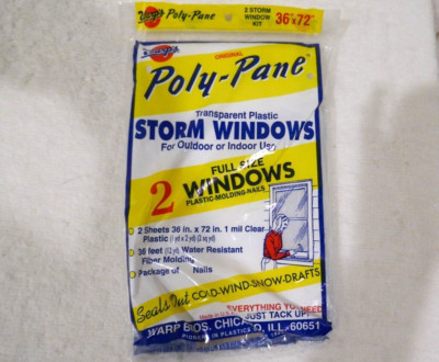 Warps 2P-24 36 X 72 Poly-Pane Storm Window Kit (Lot of 2)-cover 4 windows