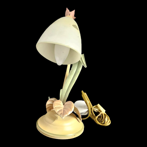 Vintage Retro Ornate Tulip Table Lamp Floral Chic Kitsch - Picture 3 of 7