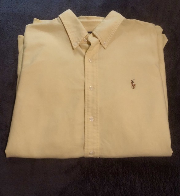 Mens Polo Ralph Lauren Classic Fit Long Sleeve Button Up Shirt L Black Red White | eBay