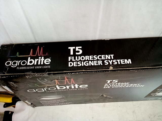 Hydrofarm Designer T5 System 4 Foot 4 Tube Fluorescent Grow Lights with Bulbs
