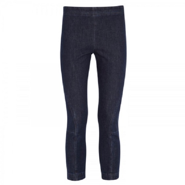 FILA STYLISH NEW $450 INDIGO 'JACNO' CROP STRETCH LEGGINGS BY THE ROW